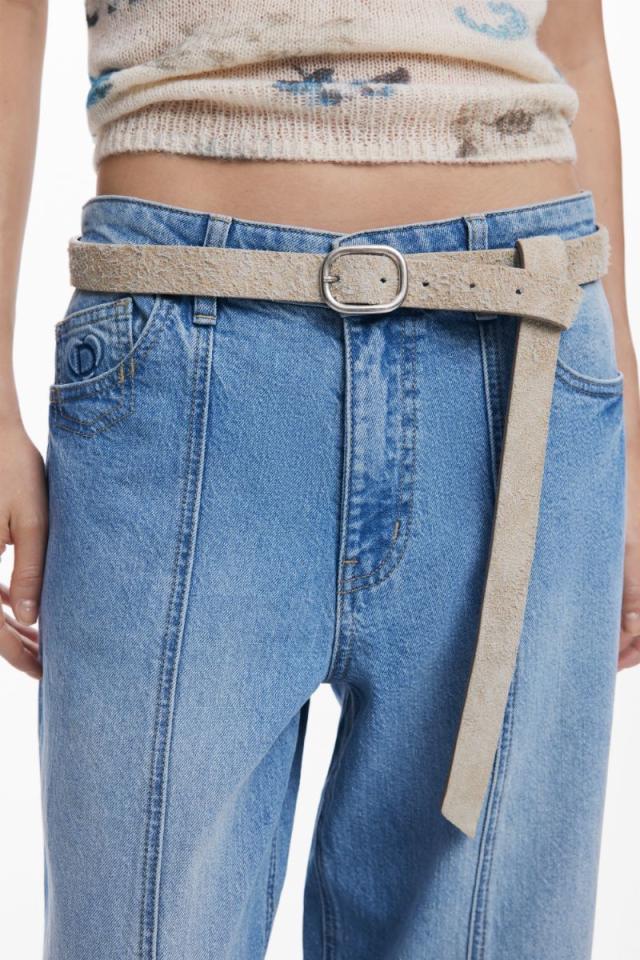 デシグアル（Desigual）/【3サイズ展開/幅2．5cm】本革スエード調の