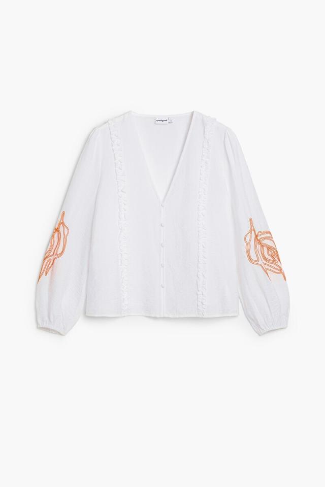 デシグアル（Desigual）/【5サイズ展開/XS/XL】リーフバルーンブラウス_6