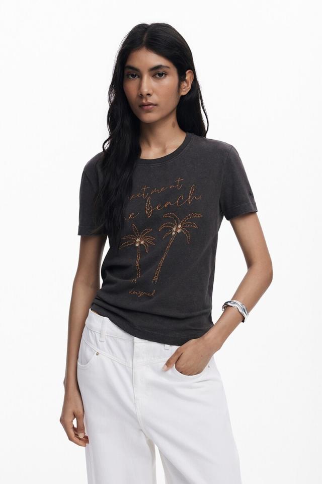 デシグアル（Desigual）/【5サイズ展開/XS/XL】ヤシの木Tシャツ