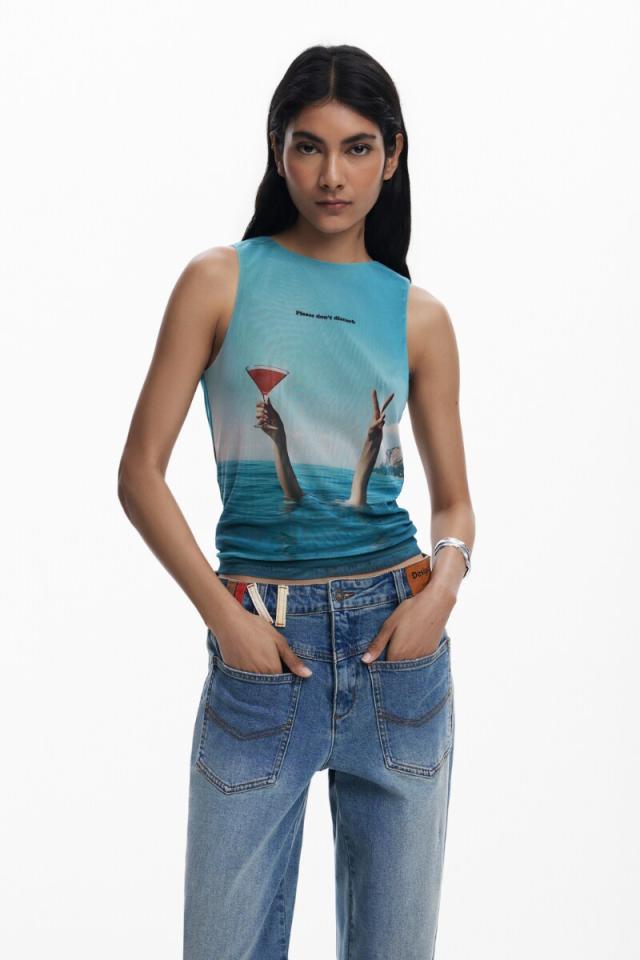 デシグアル（Desigual）/【5サイズ展開/XS/XL】SEAタンクトップ