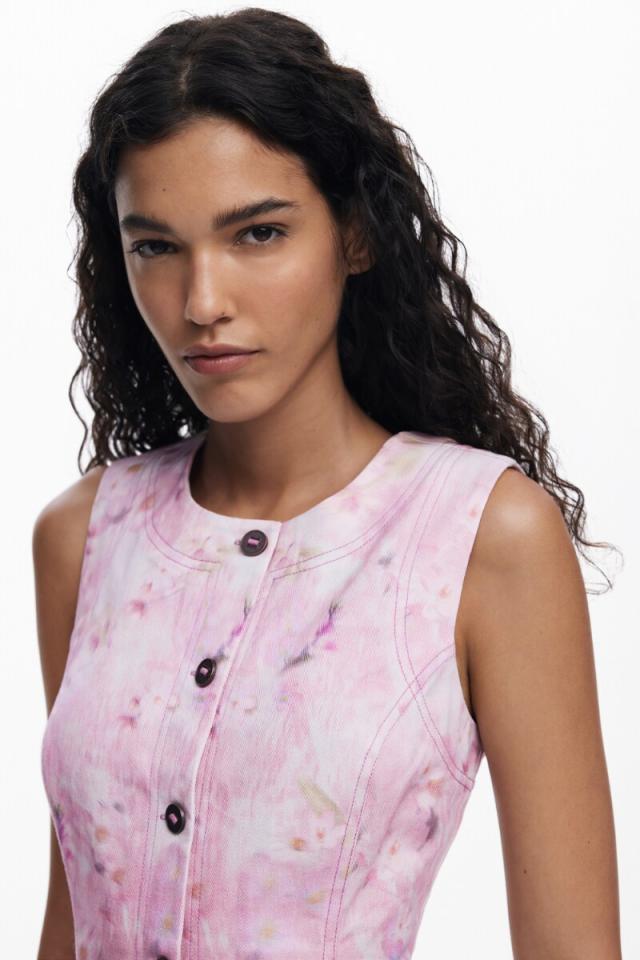 デシグアル（Desigual）/【5サイズ展開/XS/XL】ボタン付きショートドレス