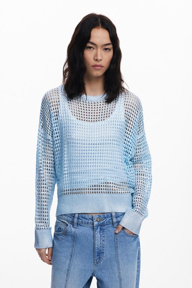 デシグアル（Desigual）/【5サイズ展開/XS/XL】メタリックハイゲージニット