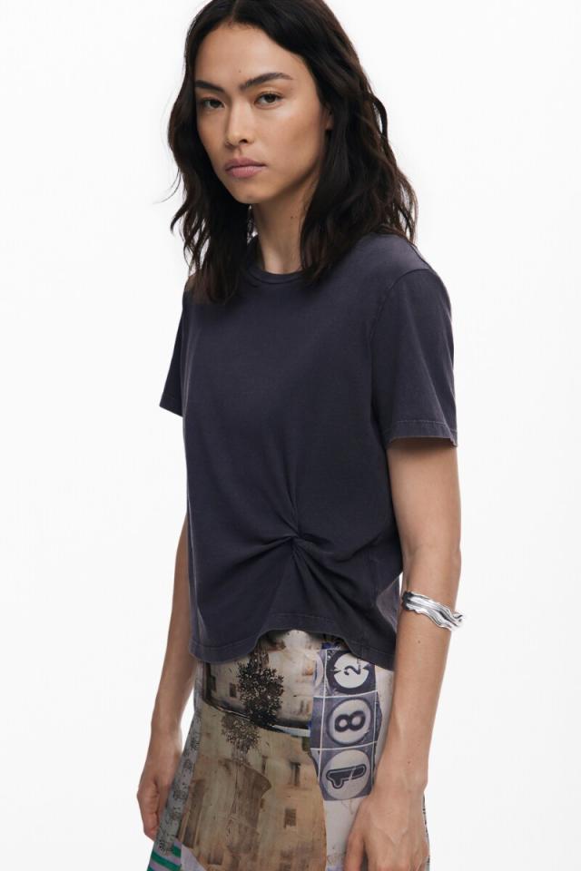 デシグアル（Desigual）/【5サイズ展開/XS/XL】2in1 コラージュ柄スリップドレス Tシャツ付き_2