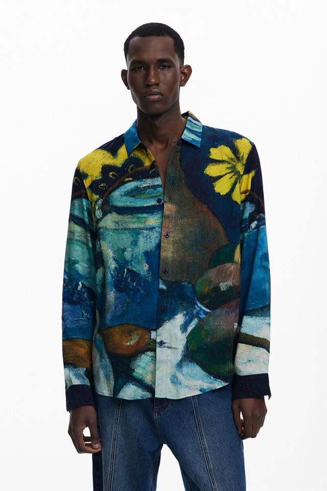 デシグアル（Desigual）/【5サイズ展開/XS/XL】アートデザイン長袖シャツ