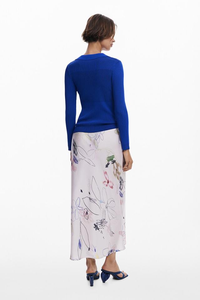 デシグアル（Desigual）/【5サイズ展開/XS/XL】アートフラワー柄のロングスカート_1