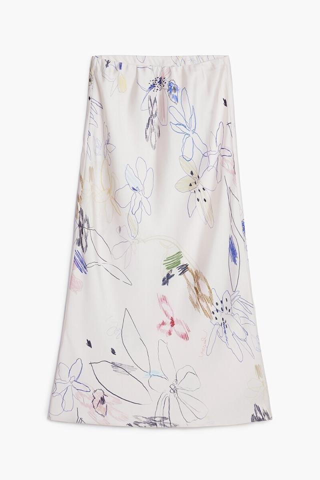 デシグアル（Desigual）/【5サイズ展開/XS/XL】アートフラワー柄のロングスカート_4