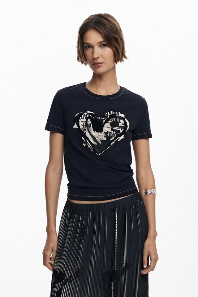 デシグアル（Desigual）/【5サイズ展開/XS/XL】ニュースペーパー柄の