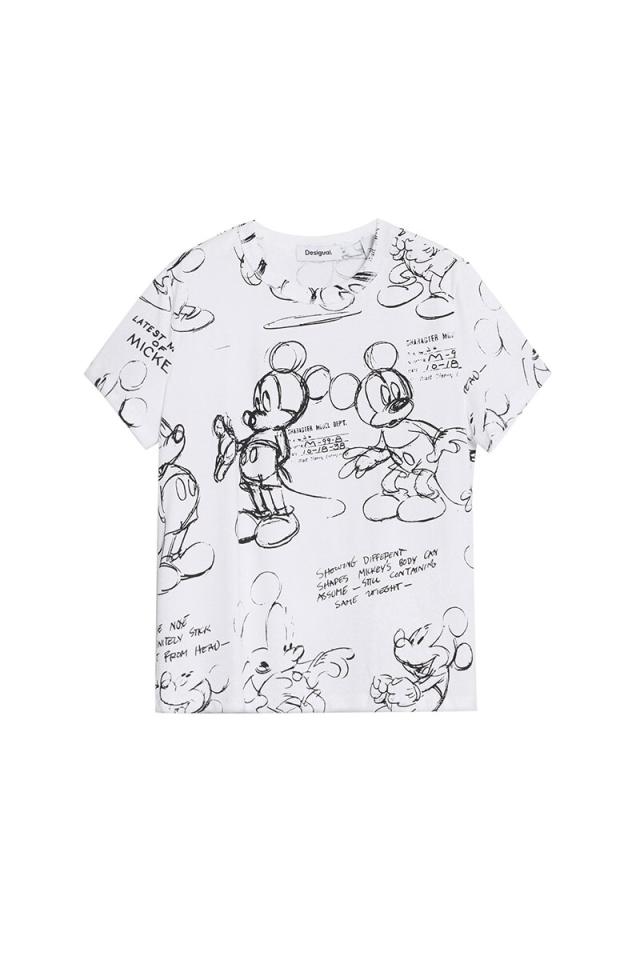 デシグアル（Desigual）/【5サイズ展開/XS/XL】ミッキースケッチ風Tシャツ_3