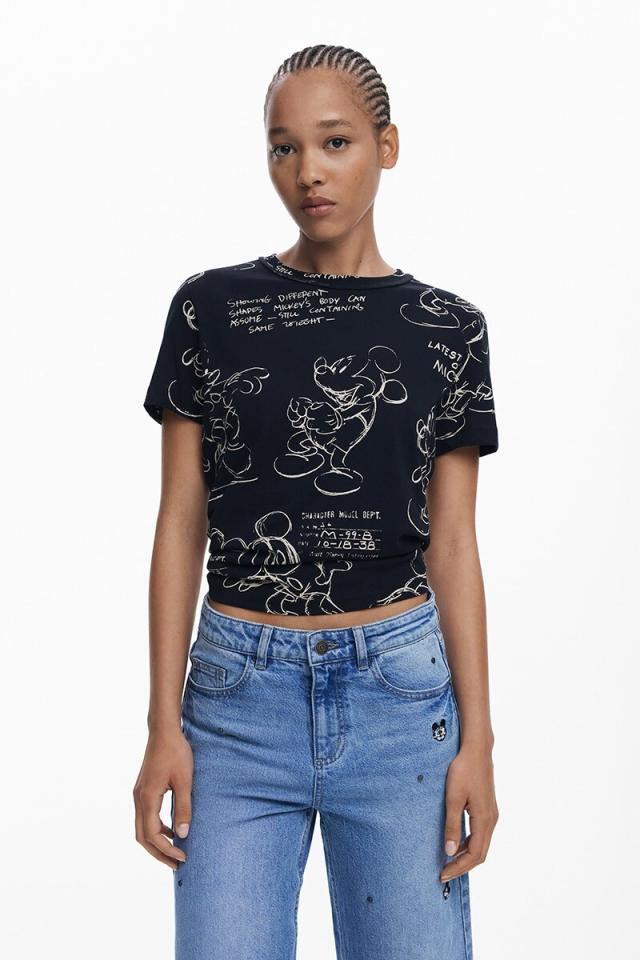 デシグアル（Desigual）/【5サイズ展開/XS/XL】ミッキースケッチ風Tシャツ_4