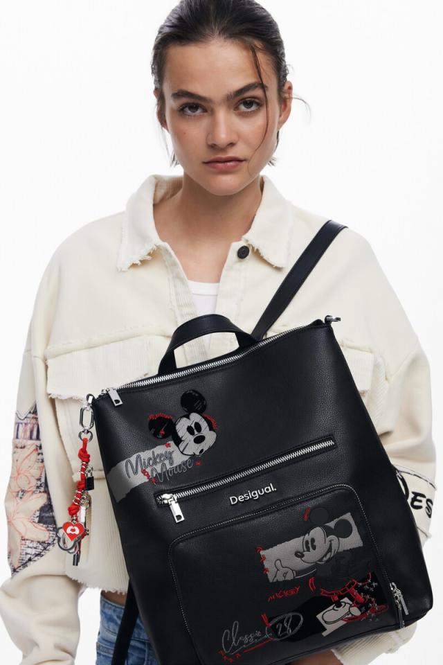 デシグアル（Desigual）/ミッキーマウスのフェイクレザーバックパック