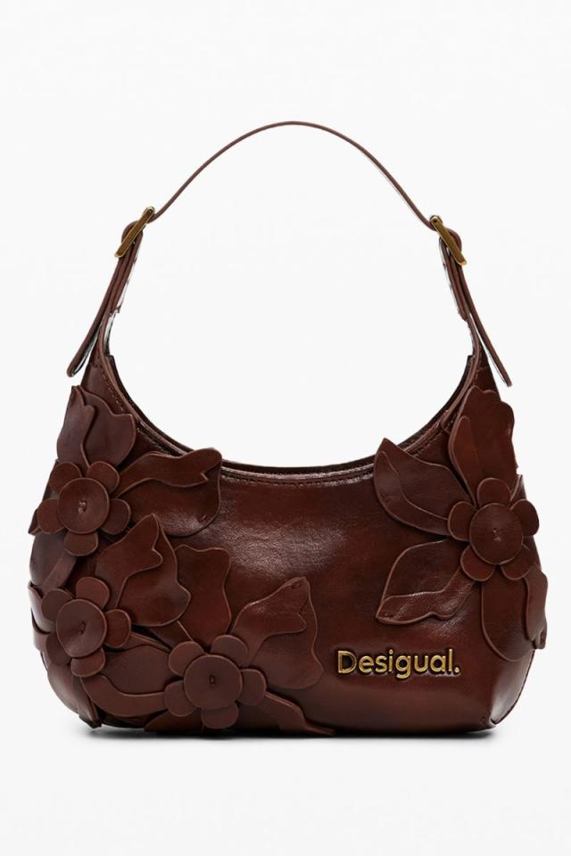 デシグアル（Desigual）/【2WAY】ショルダーストラップ付フラワーアップリケバッグ