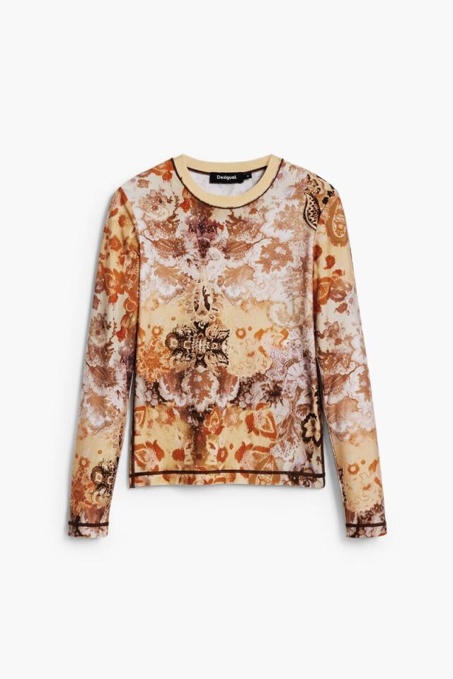 デシグアル（Desigual）/【5サイズ展開/XS/XL】ウォータードロップ ロマンティックTシャツ デシグアル（Desigual）/【5サイズ展開/XS/XL】ウォータードロップ