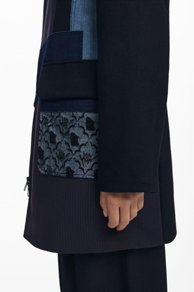 デシグアル（Desigual）/【5サイズ展開/XS/XL】パッチワークストレートコート デシグアル（Desigual）/【5サイズ展開/XS/XL】パッチワークストレート