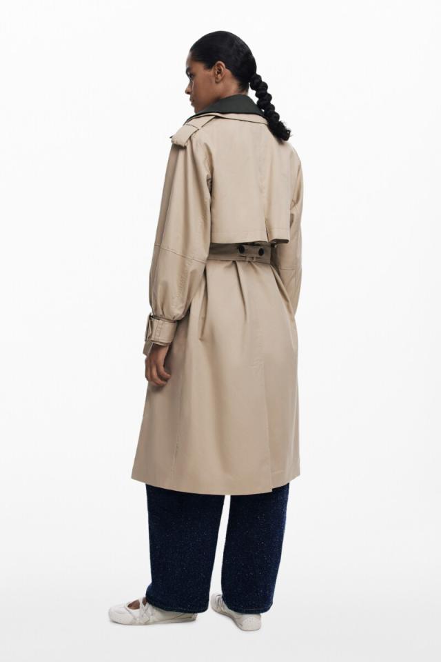 デシグアル（Desigual）/【5サイズ展開/XS/XL】ダブルラペルのトレンチ