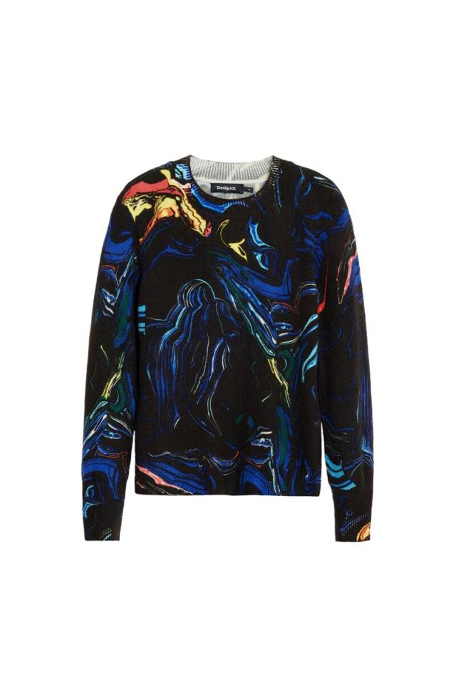 デシグアル（Desigual）/【5サイズ展開/XS/XL】マーブルカラーセーター