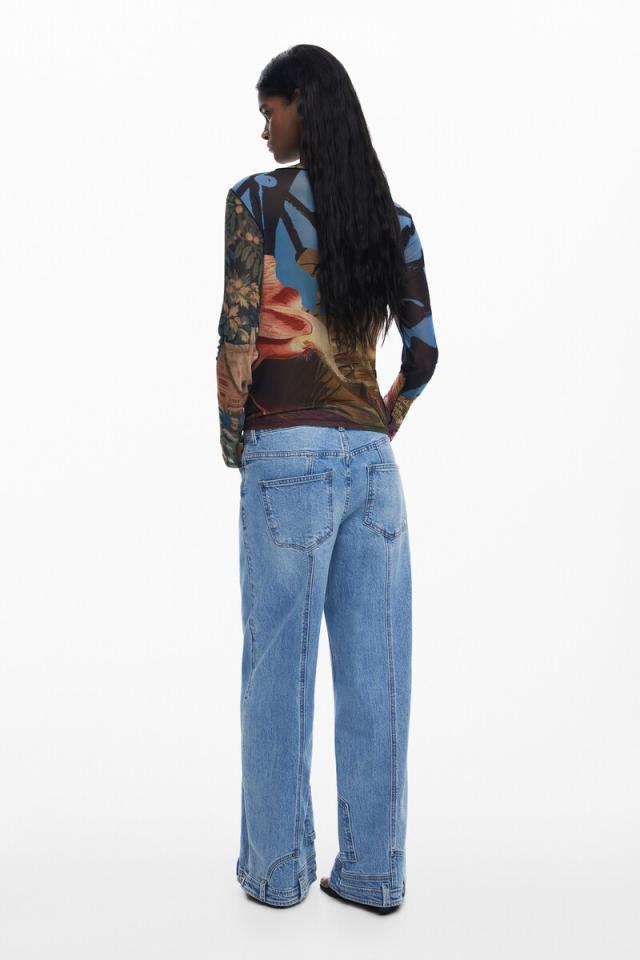 デシグアル（Desigual）/ドラゴンモチーフロングスリーブカットソー by