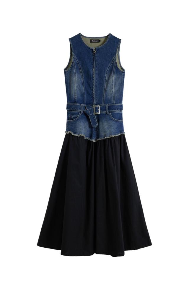 デシグアル（Desigual）/【5サイズ展開/XS/XL】デニム・コンビ・ドレス