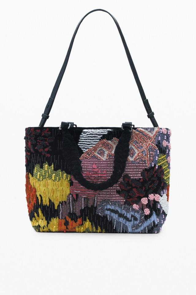 デシグアル（Desigual）/【2WAY / A4収納可】中型ビーズショルダーバッグ