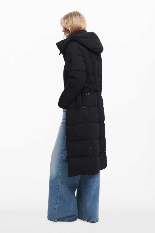 デシグアル（Desigual）/【5サイズ展開/XS/XL】ベルト付きロング中綿