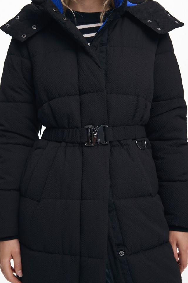 デシグアル（Desigual）/【5サイズ展開/XS/XL】ベルト付きロング中綿ジャケットコート デシグアル（Desigual）/【5サイズ展開/XS/XL】ベルト付きロング中綿