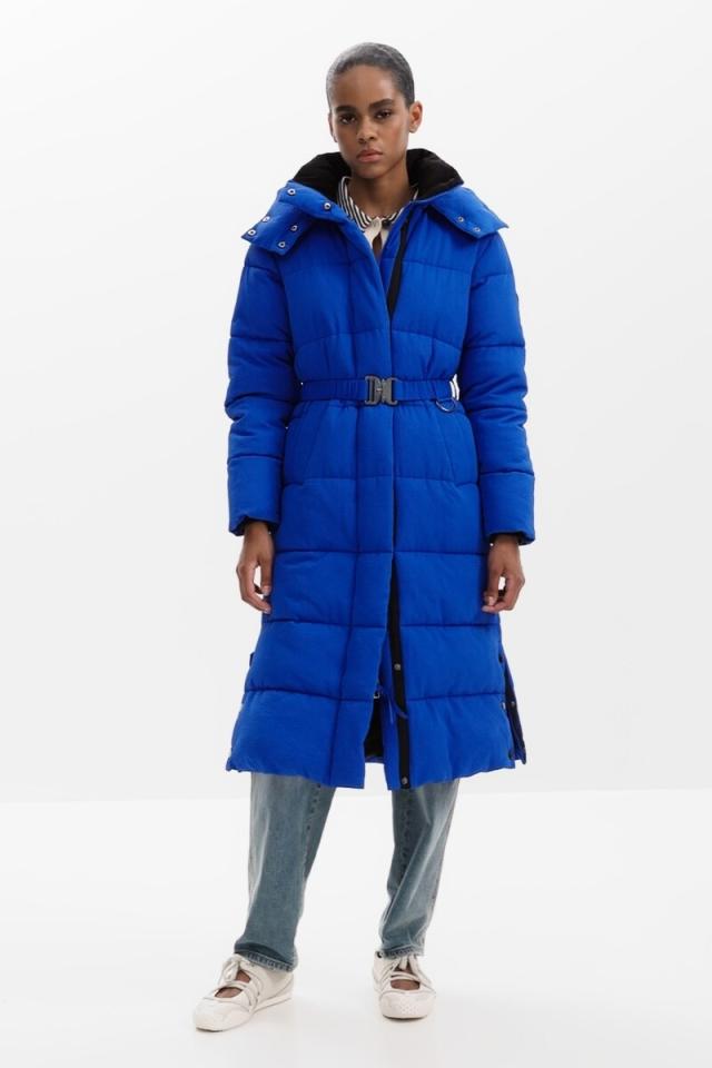 デシグアル（Desigual）/【5サイズ展開/XS/XL】ベルト付きロング中綿