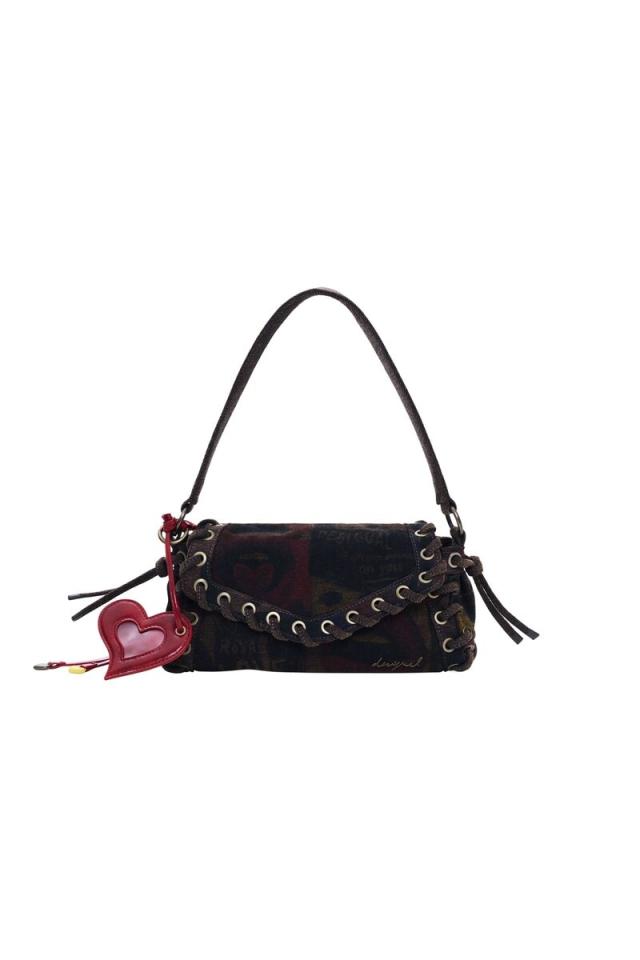 【NEW】デシグアル（Desigual）/【2WAY】グラフィティ リップ柄 中型 ハンドバッグ ハート 2026SS 新作