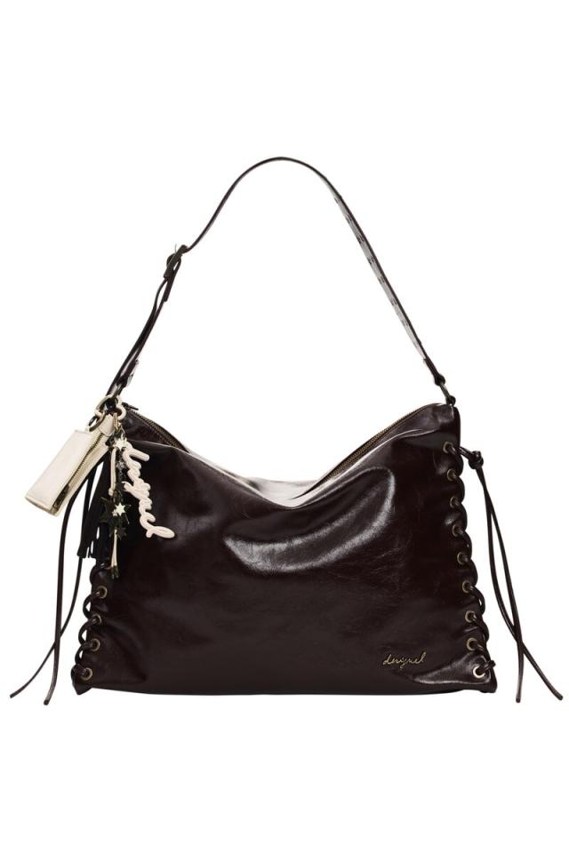デシグアル（Desigual）/【A4収納可】チャーム付きレースアップショルダーバッグ 2026SS