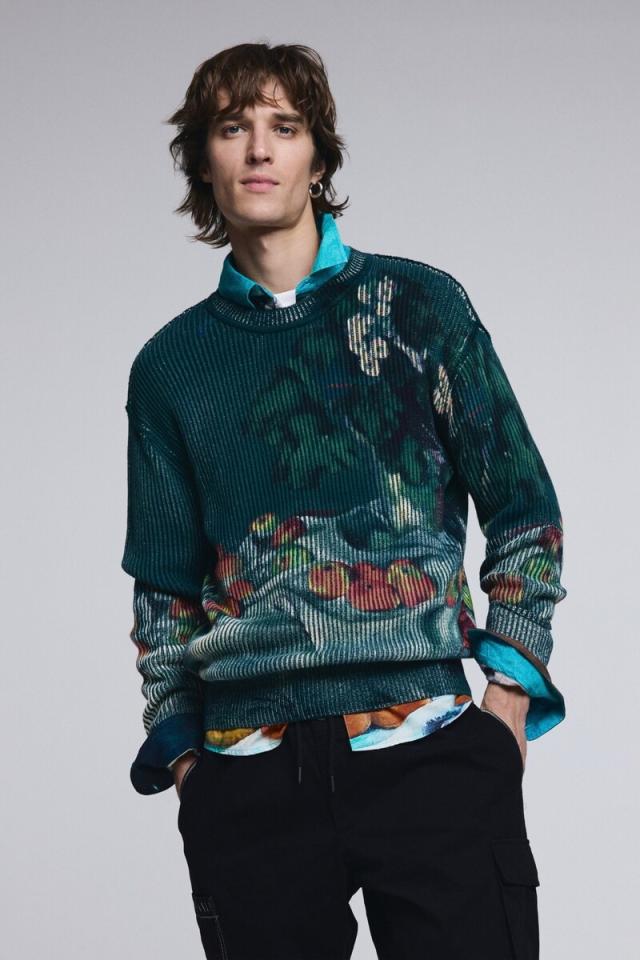 【NEW】デシグアル（Desigual）/【4サイズ展開】ペインティングテクスチャセーター 2026SS 新作