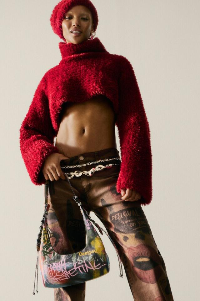 デシグアル（Desigual）/【6サイズ展開】リップ柄プリントデニムパンツ 2026SS 新作_3