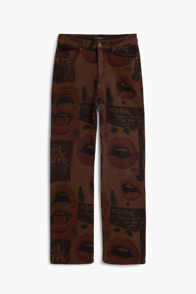 デシグアル（Desigual）/【6サイズ展開】リップ柄プリントデニムパンツ 2026SS 新作_6