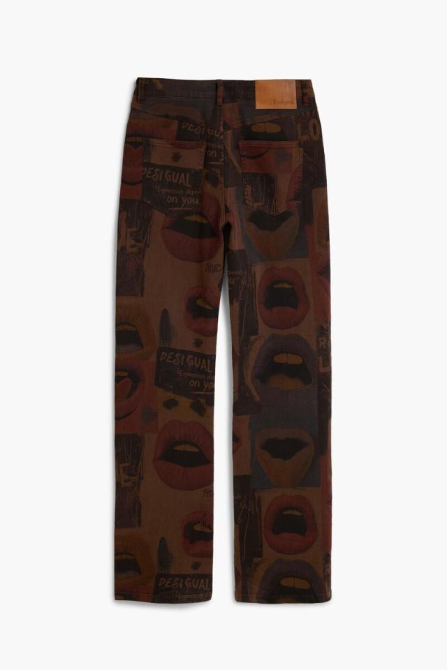 デシグアル（Desigual）/【6サイズ展開】リップ柄プリントデニムパンツ 2026SS 新作_7