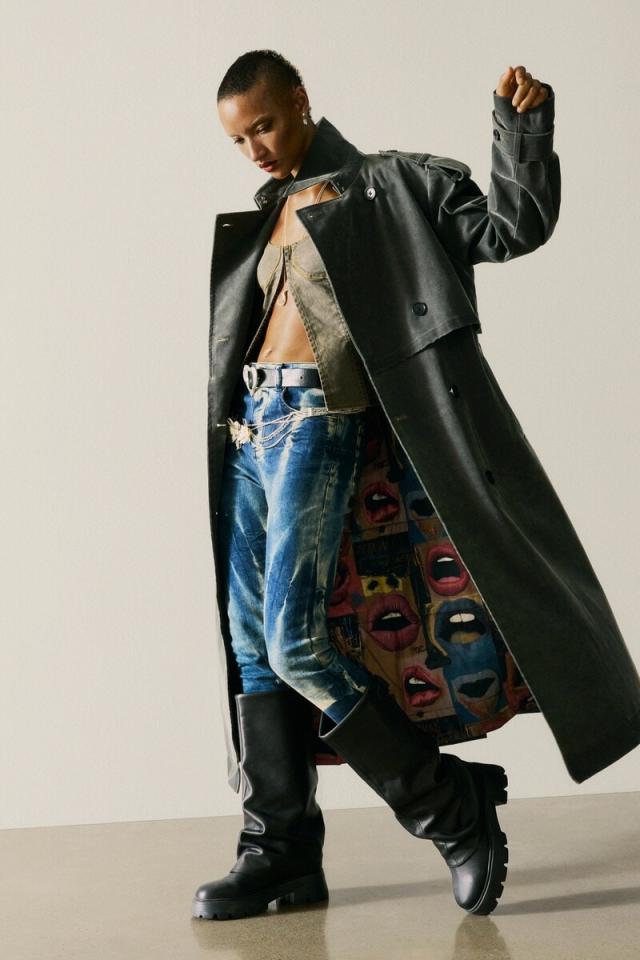 デシグアル（Desigual）/【5サイズ展開】レザールックのトレンチコート_1