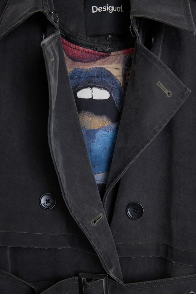 デシグアル（Desigual）/【5サイズ展開】レザールックのトレンチコート_6