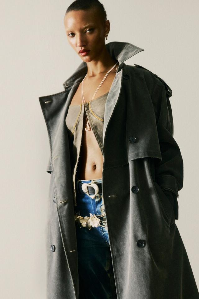 デシグアル（Desigual）/【5サイズ展開】レザールックのトレンチコート_5