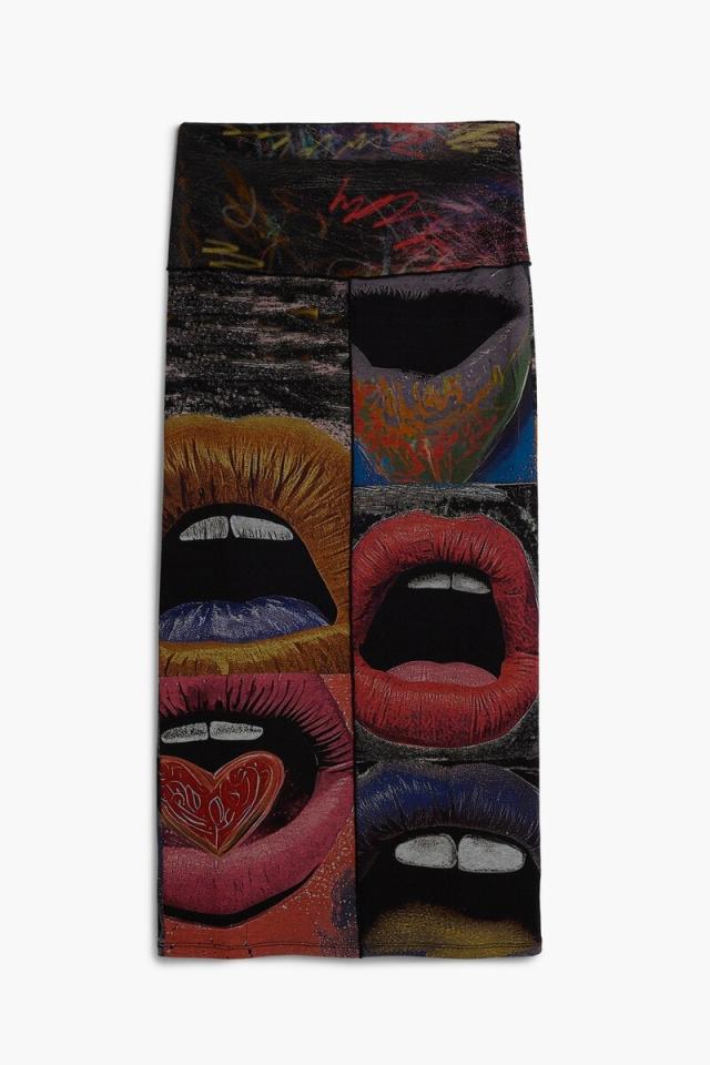 デシグアル（Desigual）/【5サイズ展開】リップ柄プリントスカート 2026SS_5