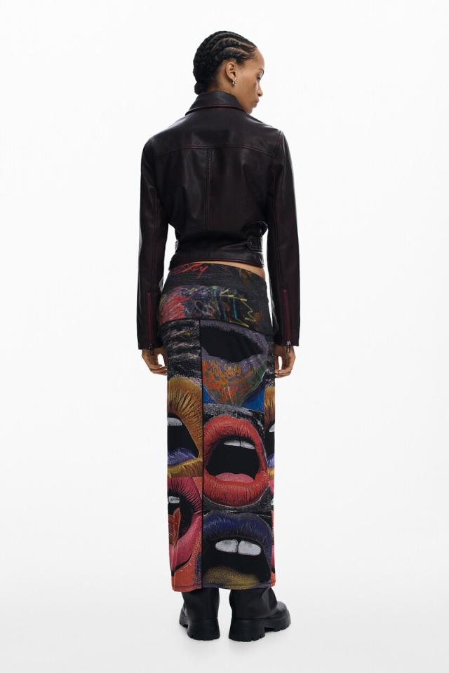デシグアル（Desigual）/【5サイズ展開】リップ柄プリントスカート 2026SS_2