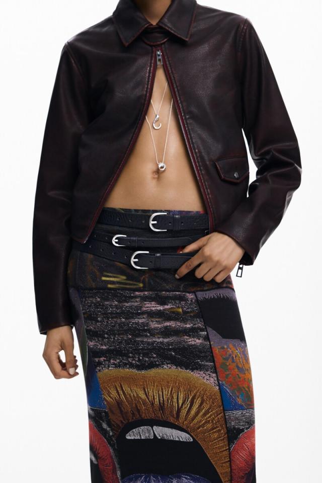 デシグアル（Desigual）/【5サイズ展開】リップ柄プリントスカート 2026SS_3