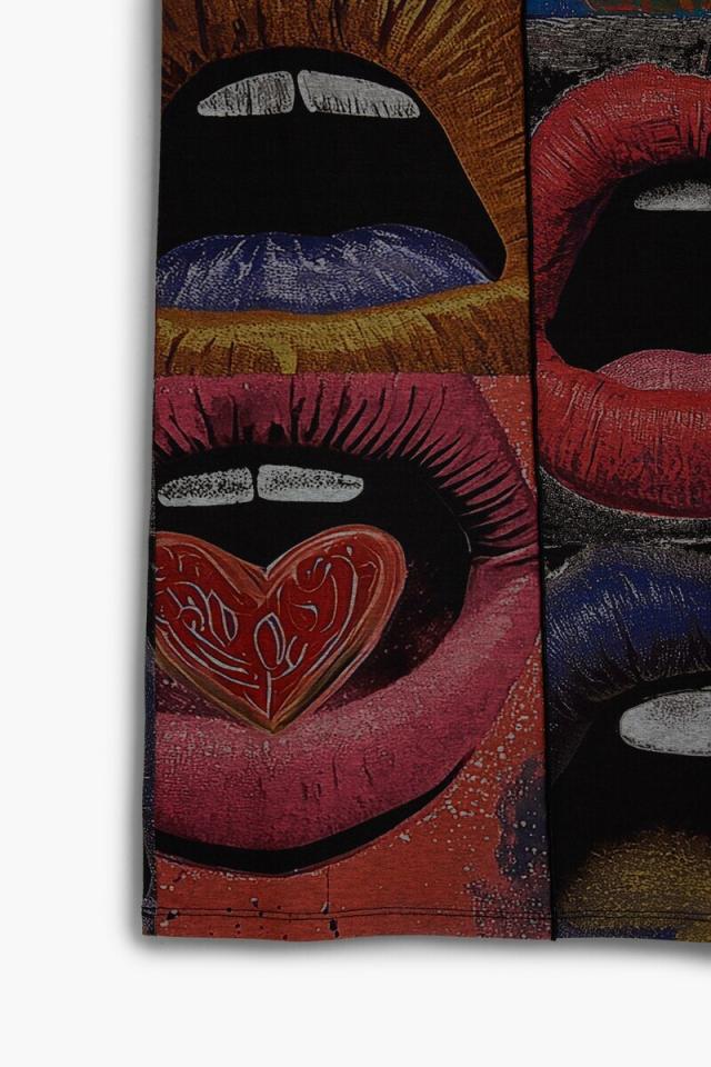 デシグアル（Desigual）/【5サイズ展開】リップ柄プリントスカート 2026SS_4