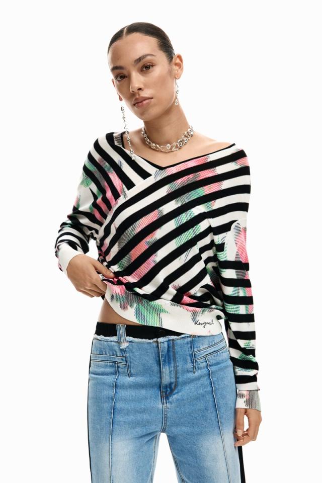 デシグアル（Desigual）/【5サイズ展開】クロスファインセーター 2026SS