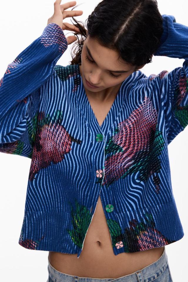 デシグアル（Desigual）/【5サイズ展開】フラワー柄カーディガン 2026SS
