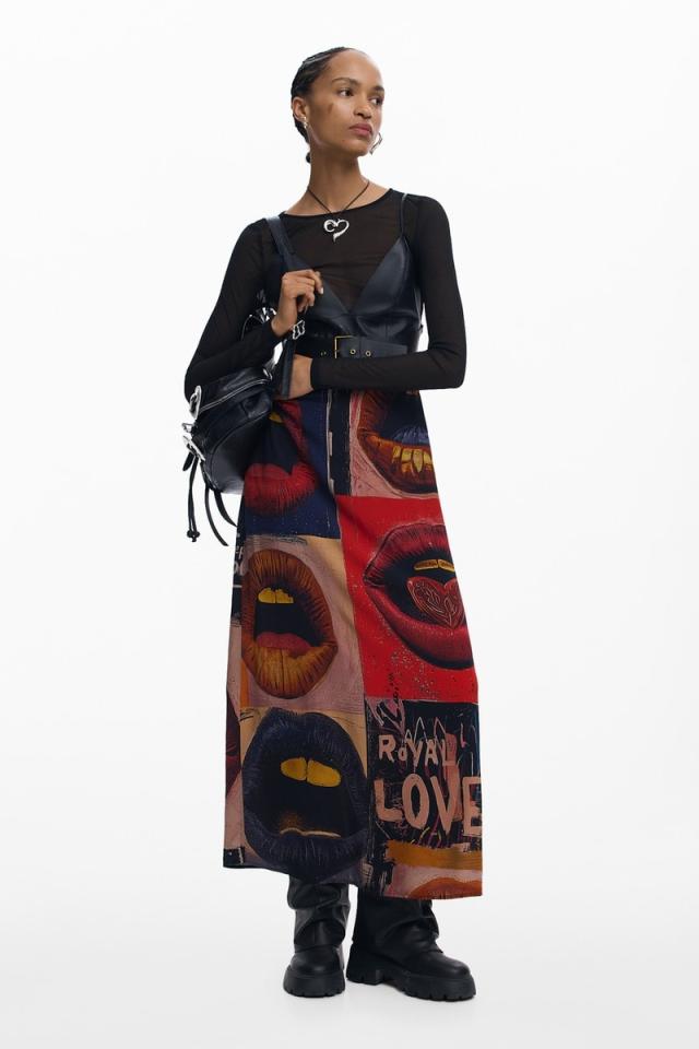 デシグアル（Desigual）/【セット商品/5サイズ展開】リップ柄ストラップドレス 2026SS