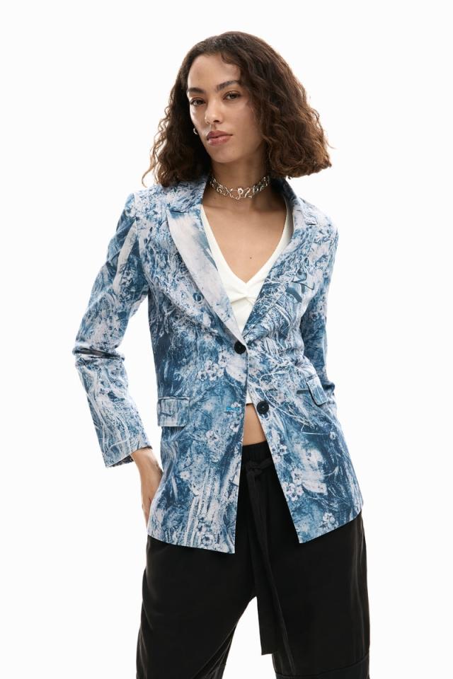 デシグアル（Desigual）/【5サイズ展開】フォトコラージュ柄テーラードジャケット 2026SS 新作