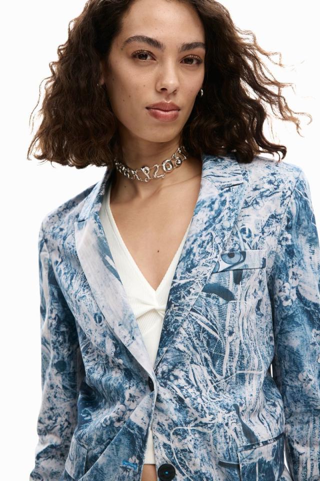 デシグアル（Desigual）/【5サイズ展開】フォトコラージュ柄テーラードジャケット 2026SS 新作_1
