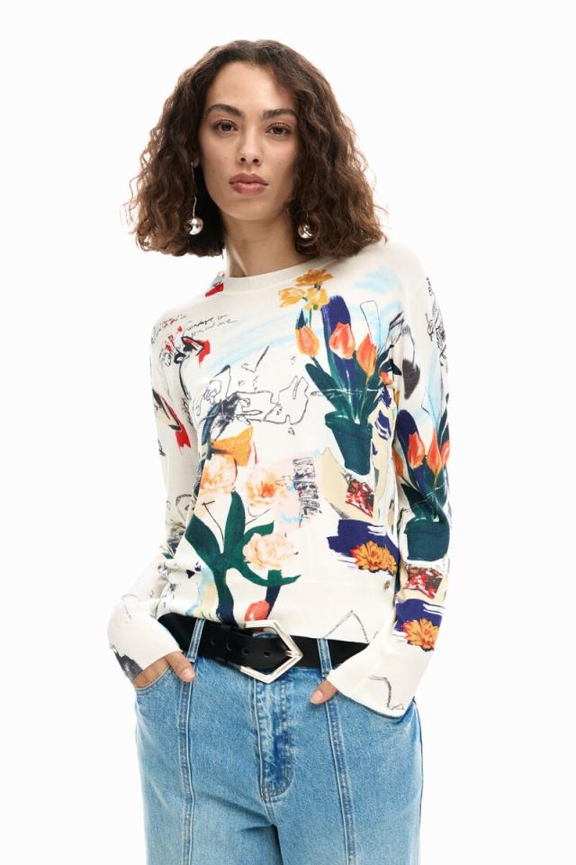 デシグアル（Desigual）/【5サイズ展開】フラワー柄ニットソー 2026SS 新作