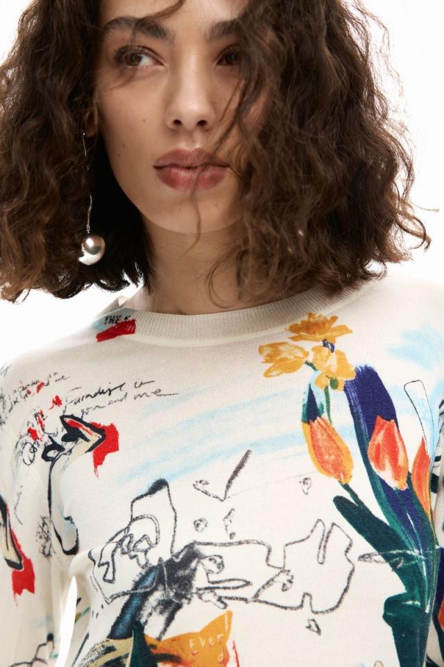 デシグアル（Desigual）/【5サイズ展開】フラワー柄ニットソー 2026SS 新作_3