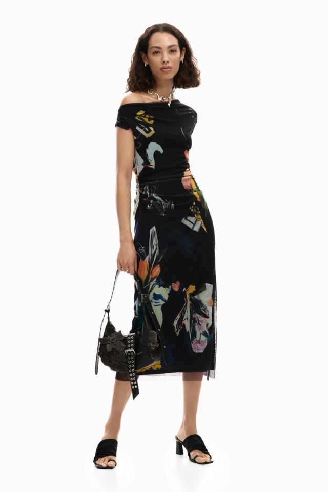 デシグアル（Desigual）/【5サイズ展開】フラワーコラージュミディドレス 2026SS 8,212円