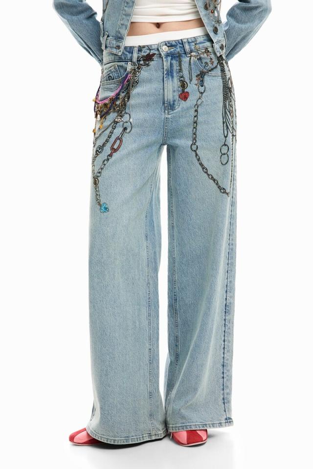 デシグアル（Desigual）/【6サイズ展開】チェーン付きデニムパンツ 2026SS 新作