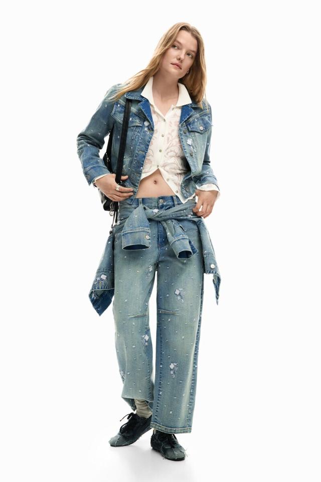 デシグアル（Desigual）/【6サイズ展開】ミニフラワー刺繍デニムパンツ 2026SS_5