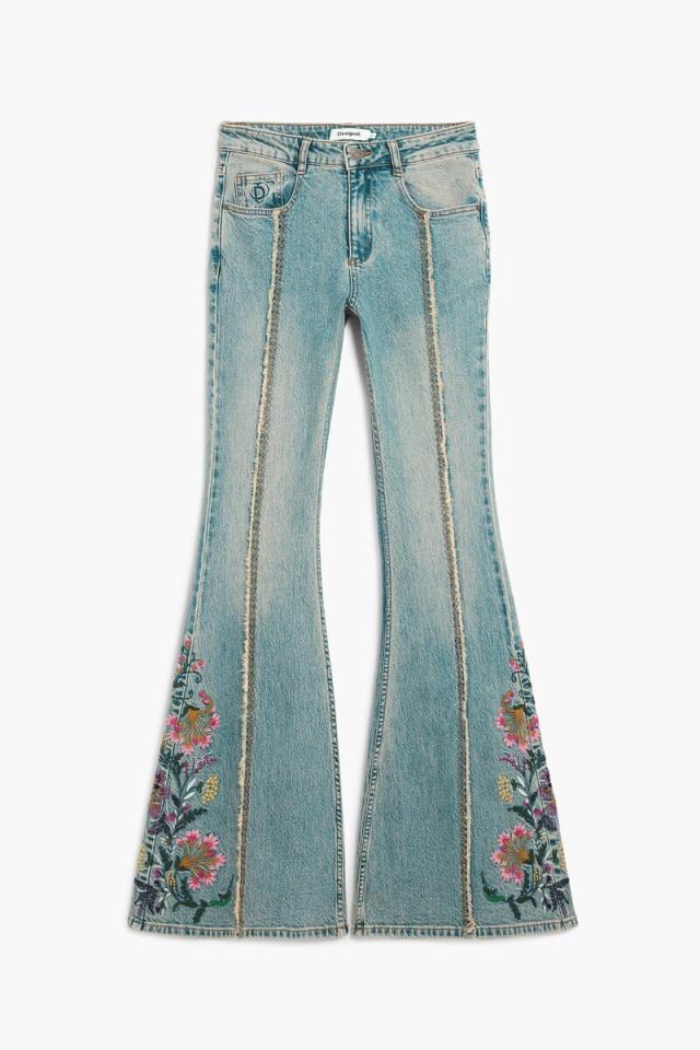 デシグアル（Desigual）/【6サイズ展開】花柄ステッチ入りデニムパンツ 2026SS 新作_5