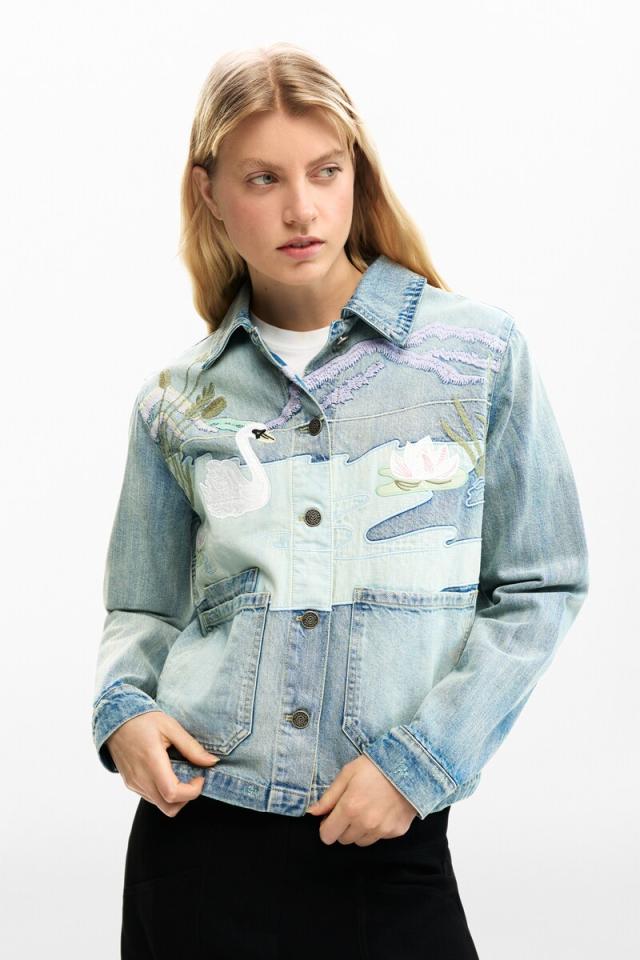 デシグアル（Desigual）/【5サイズ展開】スワンデニムパッチジャケット 2026SS